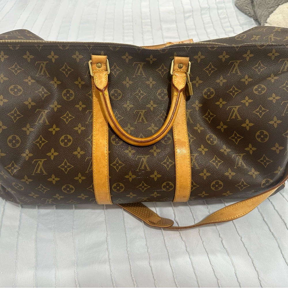 Louis Vuitton Brown Monogram Travel Bag